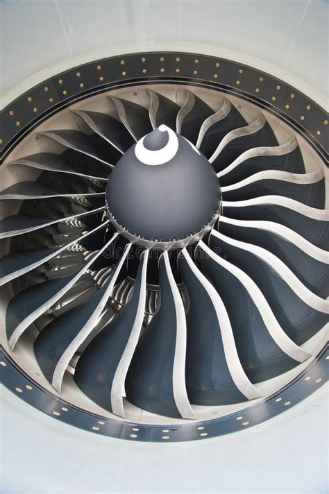 Turbine Blades Of An Aircraft Jet Engine Stock Photo - Image of ...