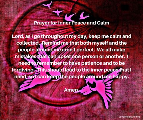 Prayer for Inner Peace and Calm ⋆ Our Father Prayer - ourfatherprayer.org | Prayers, Inner peace ...