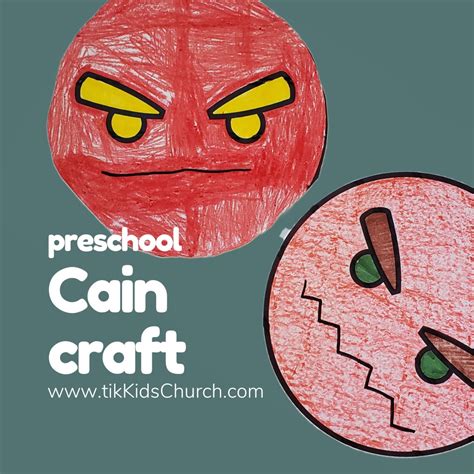 Cain & Abel Craft Preschool Children's Ministry Genesis 4 Feelings, Sin Of, Emotions This I Know ...