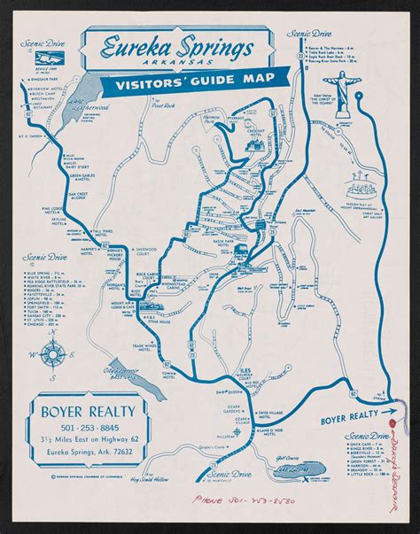 Eureka Springs, Arkansas: Visitors' Guide Map - The Portal to Texas History