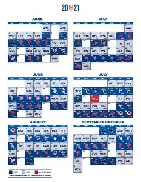 Ny Mets Printable Schedule