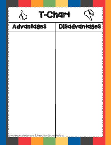 T Chart Portrait 2 Worksheets