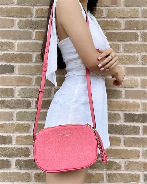 Kate Spade Kourtney Small Pebble Leather Garden Pink Camera Bag Crossbody - Walmart.com