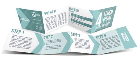 8 Page Horizontal A6 Accordion Fold Brochure Mockup | Cover Actions ...