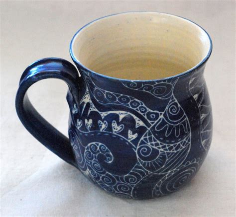 unique coffee MUG Handmade and hand decorated mug for coffee