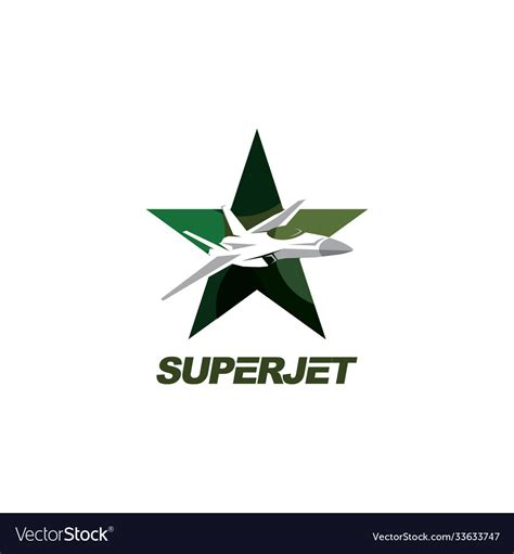 Jet symbol logo design templatestar and je Vector Image