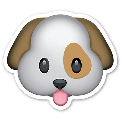 Dog Emoji Car Magnet | Dog emoji, Dog face, Dog stickers