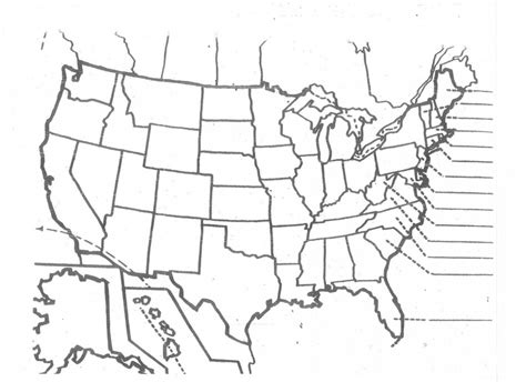 Unlabeled Us States Map