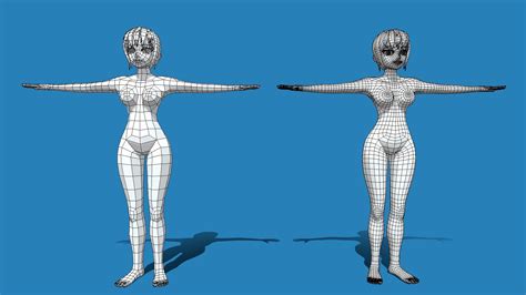 Base Mesh - Femele Anime Character - Buy Royalty Free 3D model by Rzyas ...