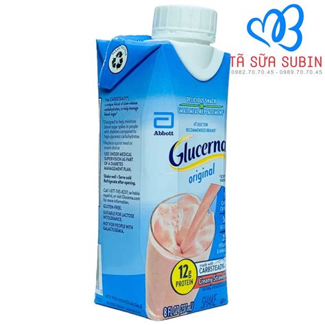 Sữa Tiểu Đường Glucerna Nước Mỹ 237ml Vị Dâu Dành cho người tiểu đường ...