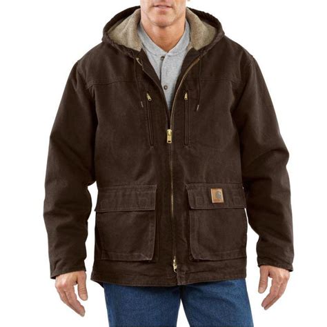 Carhartt Men's Sandstone Jackson Coat-Sherpa Lined C95