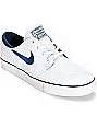 Nike SB Zoom Stefan Janoski Summit White & Midnight Navy Skate Shoes ...