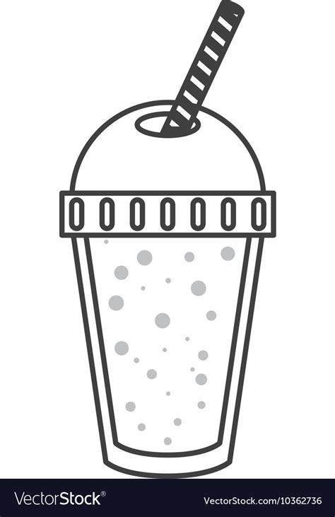 Juice glass drinking straw design Royalty Free Vector Image