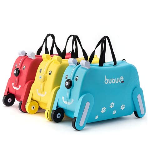 BeaSumore toy motorcycle shape Kids Rolling Luggage Cute Cartoon Children Suitcase Wheels Cabin ...