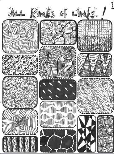 Line Patterns! Design Handouts/Inspiration Packet! 105 Pattern Ideas for Kids!