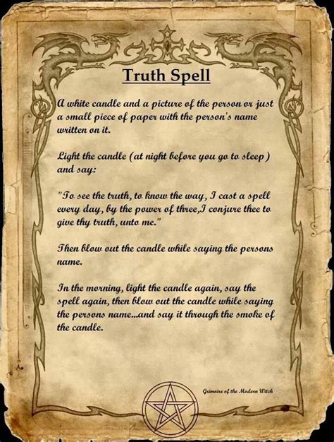 Seeking Truth | Truth spell, Spells witchcraft, Spell book