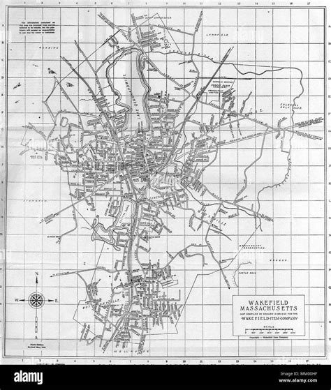 Street Map of Wakefield. 1940 Stock Photo - Alamy