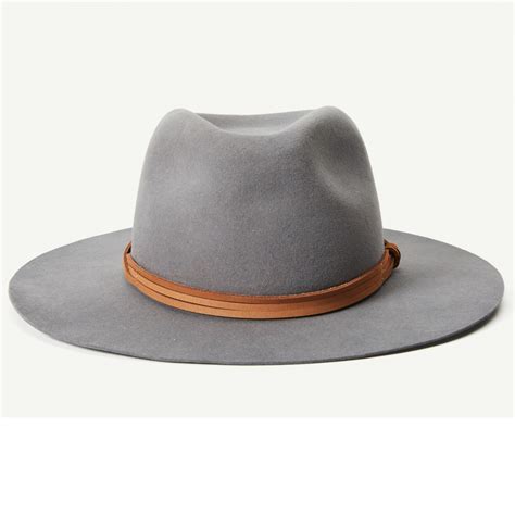 Ruby Clark Grey felt Wide Brim Fedora hat front view | Mens hats fashion, Hats for men, Stylish hats