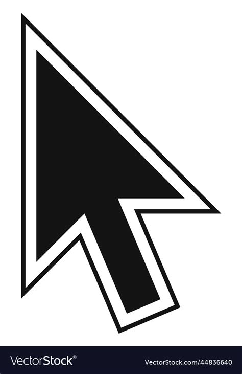 Black arrow cursor classic mouse pointer icon Vector Image