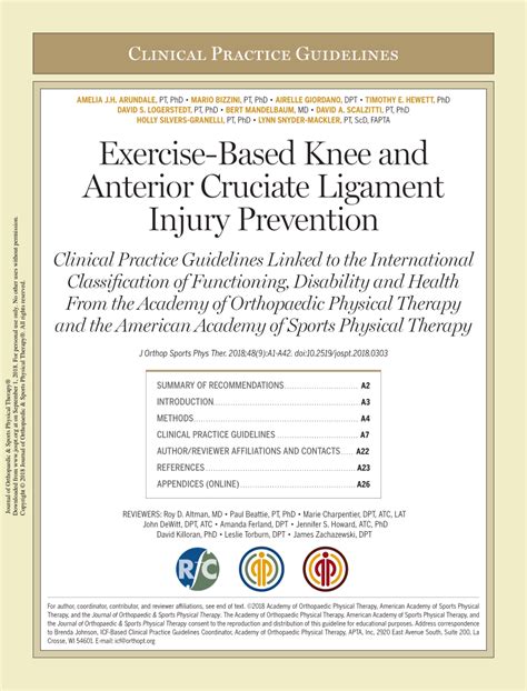 (PDF) Exercise-Based Knee and Anterior Cruciate Ligament Injury ...