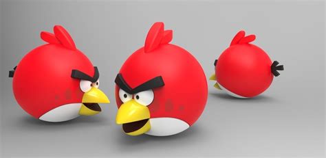 Angry Birds Red free 3D model STP