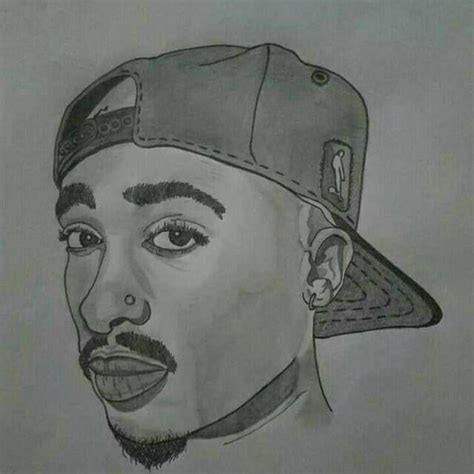 2PAC FACE PORTRAIT | Schizzi d'arte, Schizzi, Disegni facili