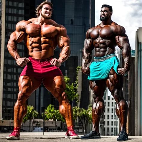 20 foot tall bodybuilder vs 7 foot tall bodybuilder,