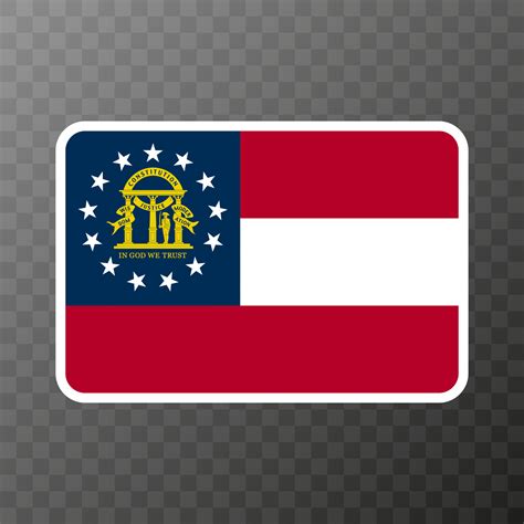 Georgia state flag. Vector illustration. 21554436 Vector Art at Vecteezy