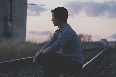 Free Images : man, person, railway, morning, male, sitting, blue, season, photograph 4288x2848 ...