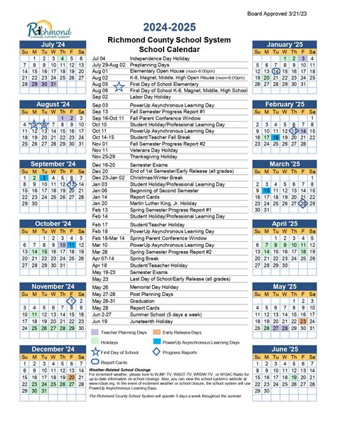 Richmond County Schools Calendar 2024-2025 [PDF]