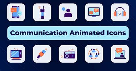 Communication Animated Icons, Elements ft. animated icons & big icon ...