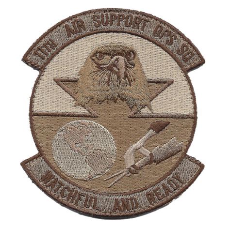 4" AIR FORCE AF-11TH AIR SUPPORT OPS SQ WATCHFUL AND READY EMBROIDERED ...