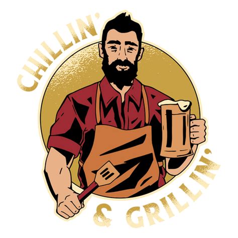 Diseño PNG Y SVG De El Logo De Chillin & Grillin Para Camisetas