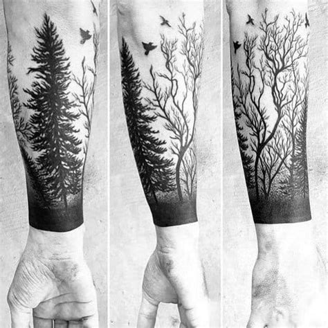 50 Tree Line Tattoo Design Ideas For Men - Timberline Ink