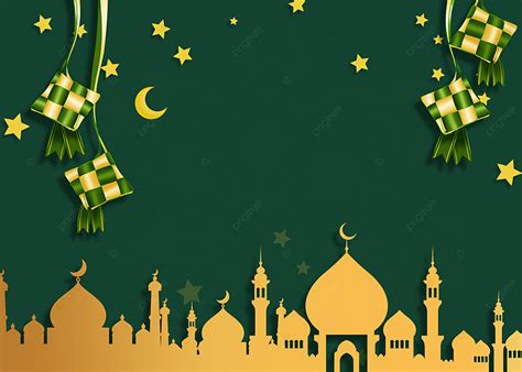 Background Hari Raya Idul Fitri 2021 Idul Fitri Green Star Enipes Himbi Decorative Background ...