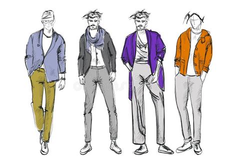 fashion design sketches men model