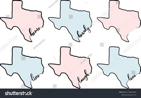 Texas Outline Word Signs Different Text Stock Vector (Royalty Free) 2218915983 | Shutterstock