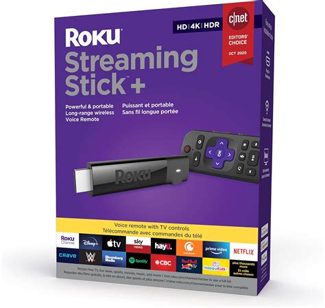 Roku Streaming Stick+ | HD/4K/HDR Streaming Device with Long-range Wireless and Voice Remote ...