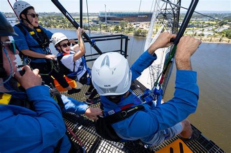 Matagarup Bridge zip-line opens to stunning conditions | PerthNow