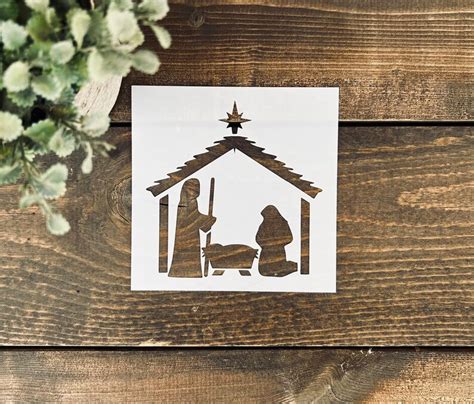 Stencil Reusable Nativity Scene Stencil Christmas Stencil - Etsy