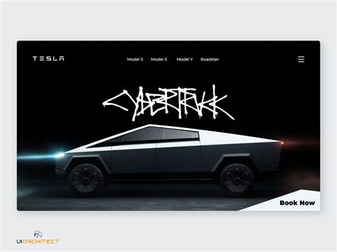 Tesla Cybertruck web page by UI Architect on Dribbble