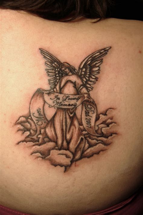 45+ Memorial Angel Tattoos Ideas