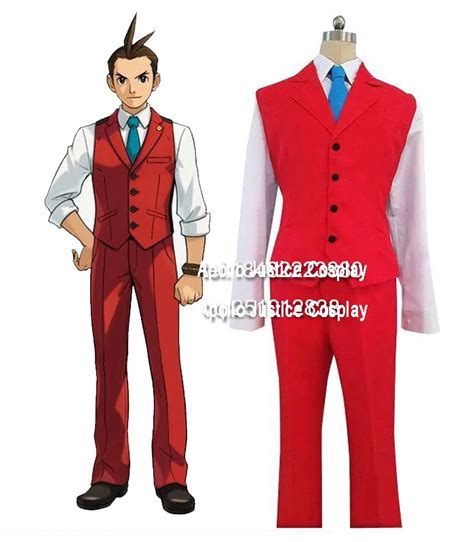 Apollo Justice Cosplay Clothing Phoenix Wright Anime Ace Attorney Cosplay Costume-in Anime ...