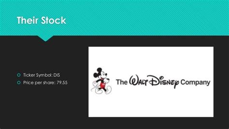 The walt disney company stock