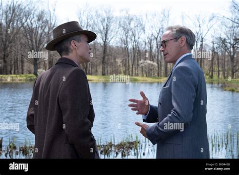 L to R: Cillian Murphy is J. Robert Oppenheimer and Robert Downey Jr is ...