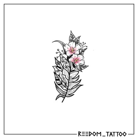 @reedom_tattoo // Itaewontattoo 이태원타투 깃털타투 무궁화타투 Rose Of Sharon, Leaf Tattoos, Tattoos And ...