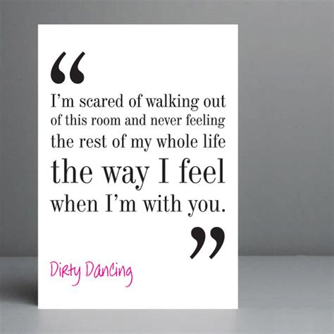 Dirty Dancing Movie Quote. Typography Print 8x10 on A4 | Etsy