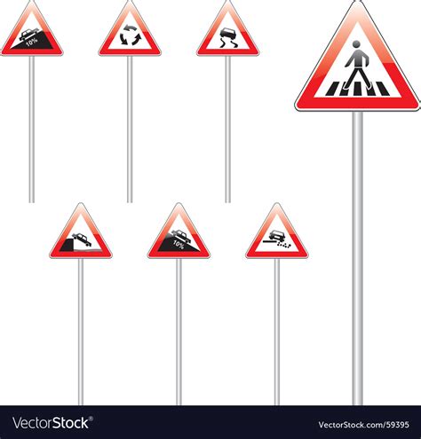 European road signs Royalty Free Vector Image - VectorStock