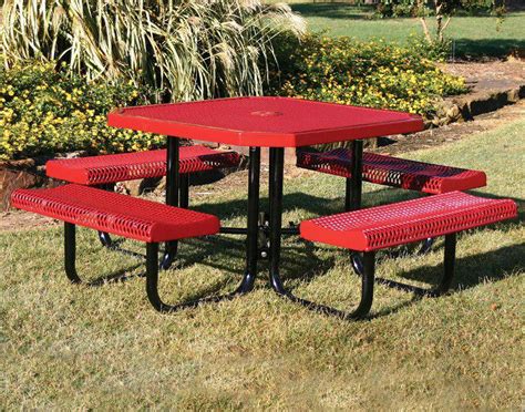 Perforated Metal Picnic Tables — Randolph Indoor and Outdoor Design