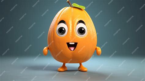 Premium AI Image | cute cartoon papaya character generative ai